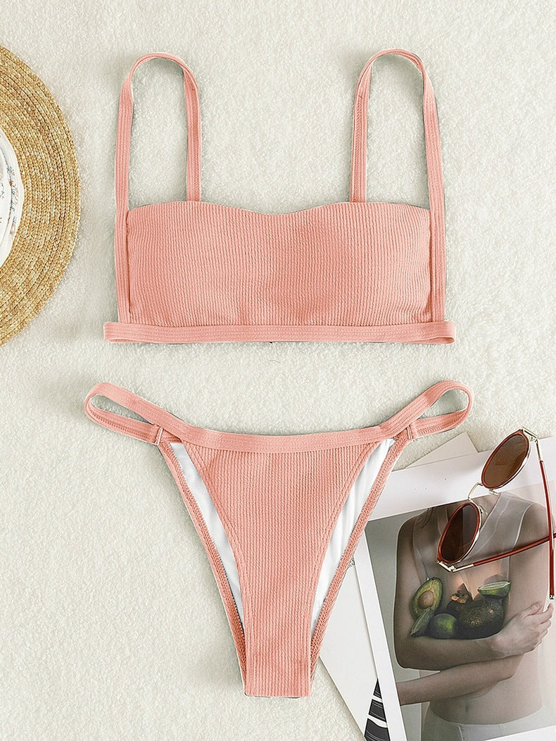 Split Swimsuit Women's New Tube Top Backless Split Swimsuit Women's Bikini Triangle Bikini - Peek A Boo Undies