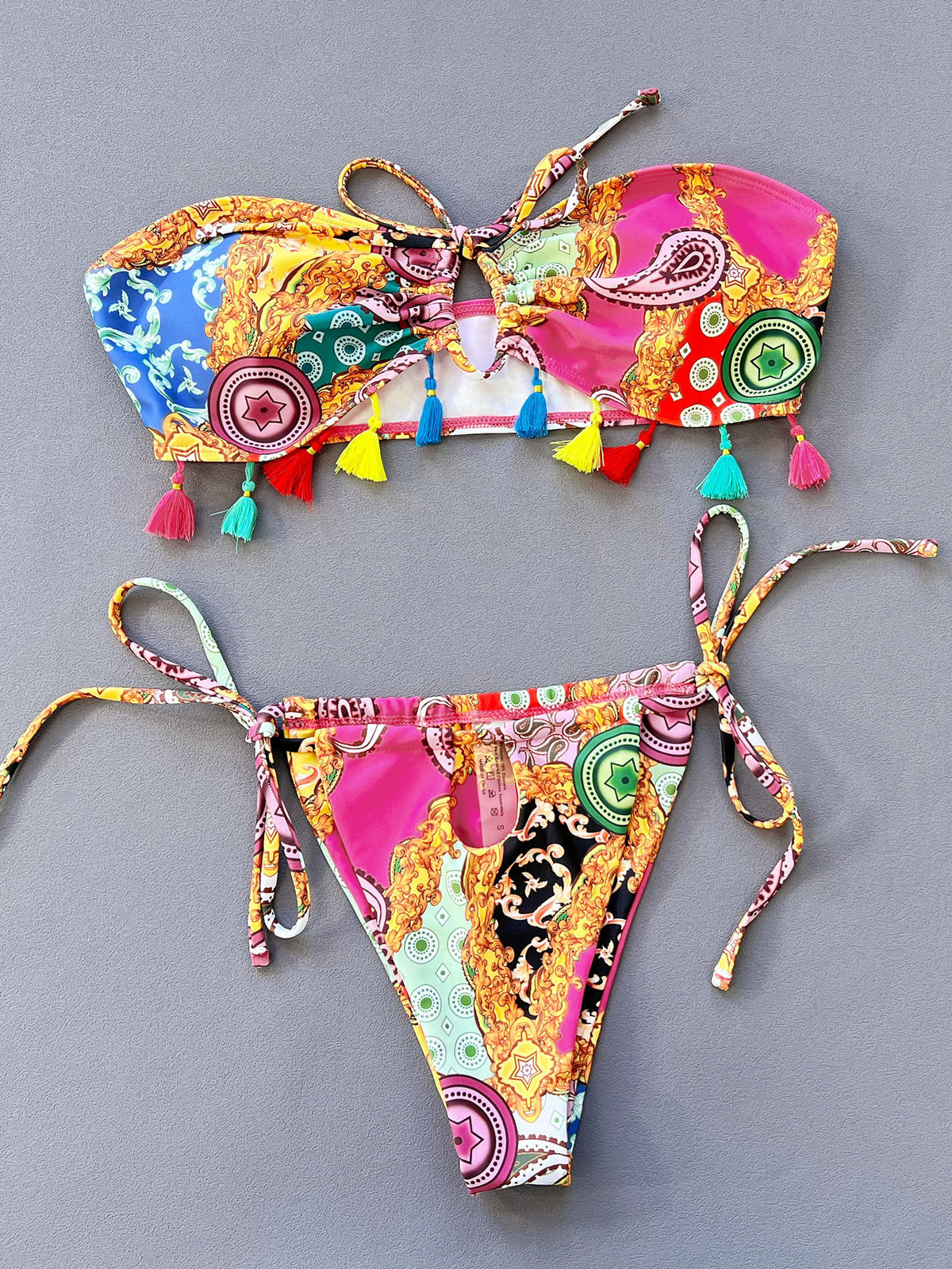 Women's Seperated Swimwear Tube Top Bikini - Peek A Boo Undies