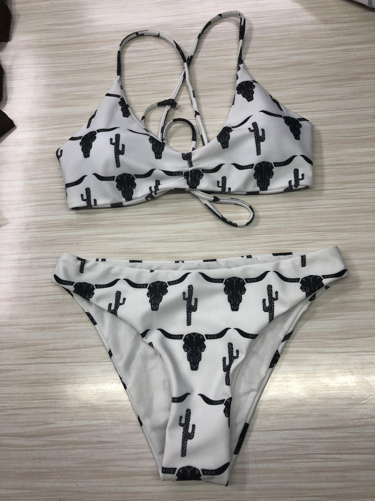 Cactus Print Bikini Swimsuit - Peek A Boo Undies
