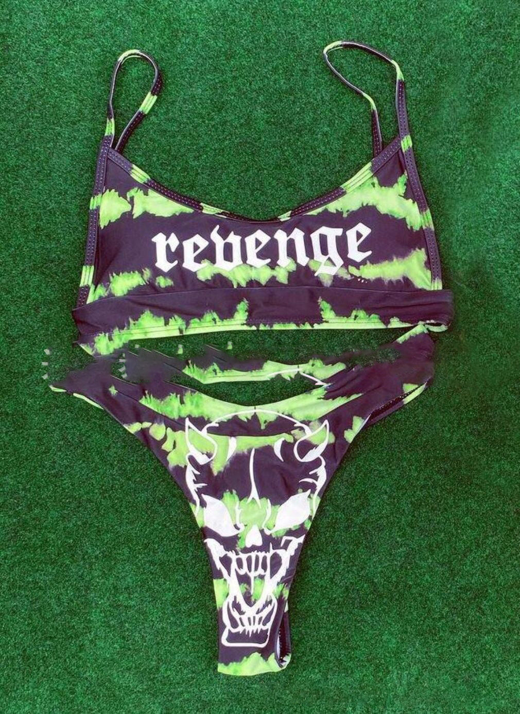 Bikini Navy Print Sexy Split Swimsuit Women - Peek A Boo Undies