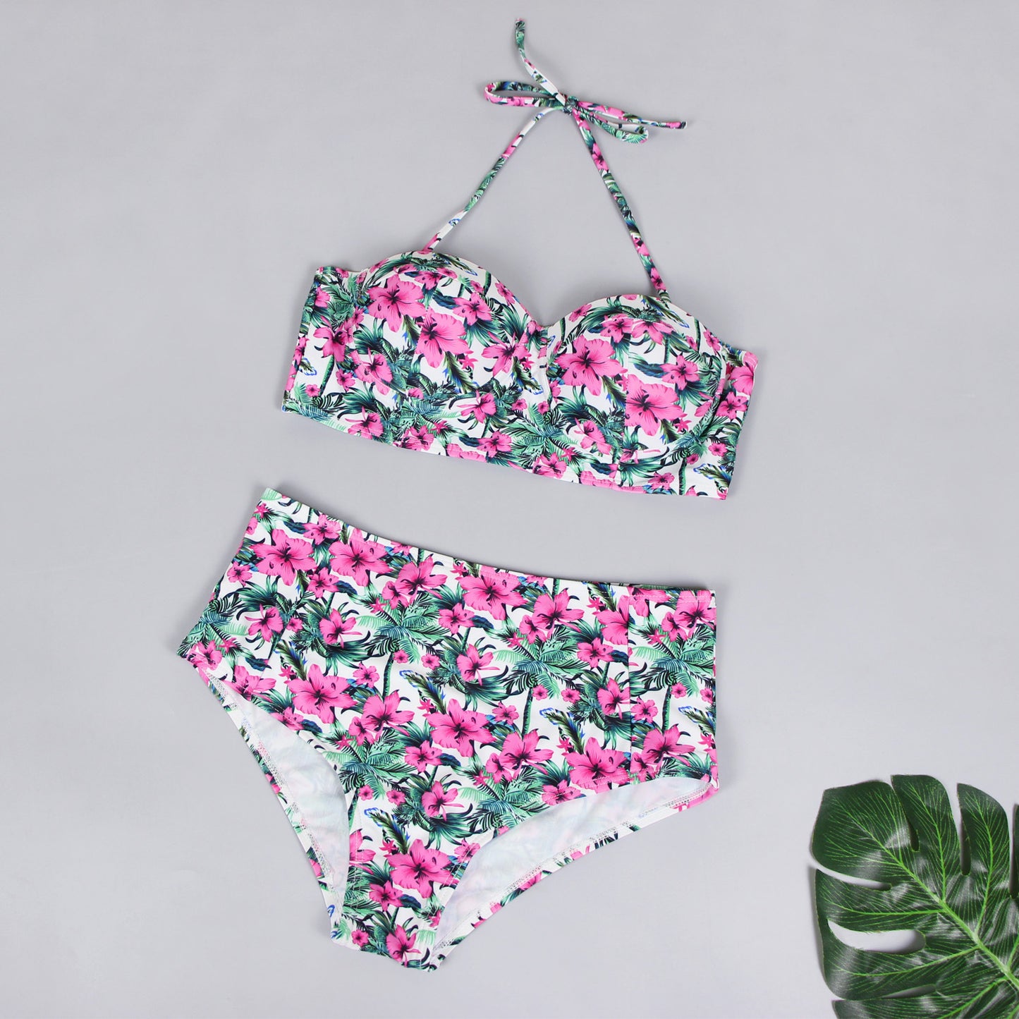 Ladies Swimsuit Fashion Print Ladies Split Swimsuit Sexy Bikini - Peek A Boo Undies