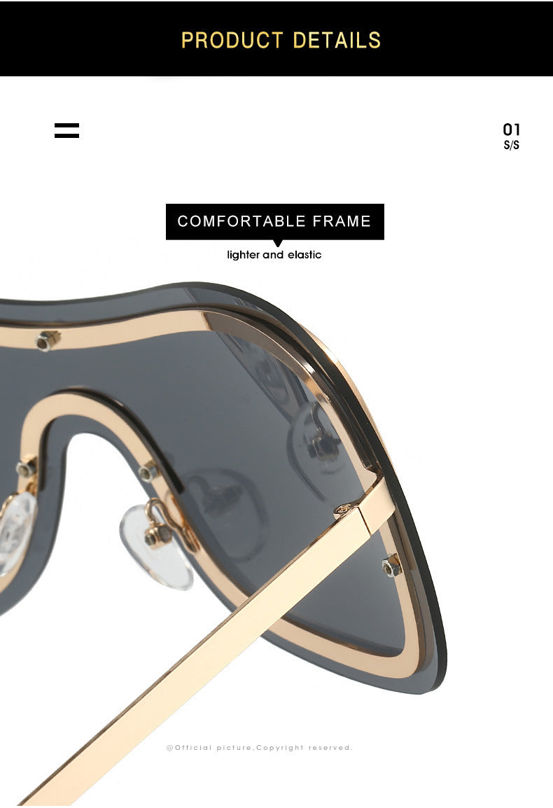 Women's Fashionable Metal Street Shot Sunglasses - Peek A Boo Undies