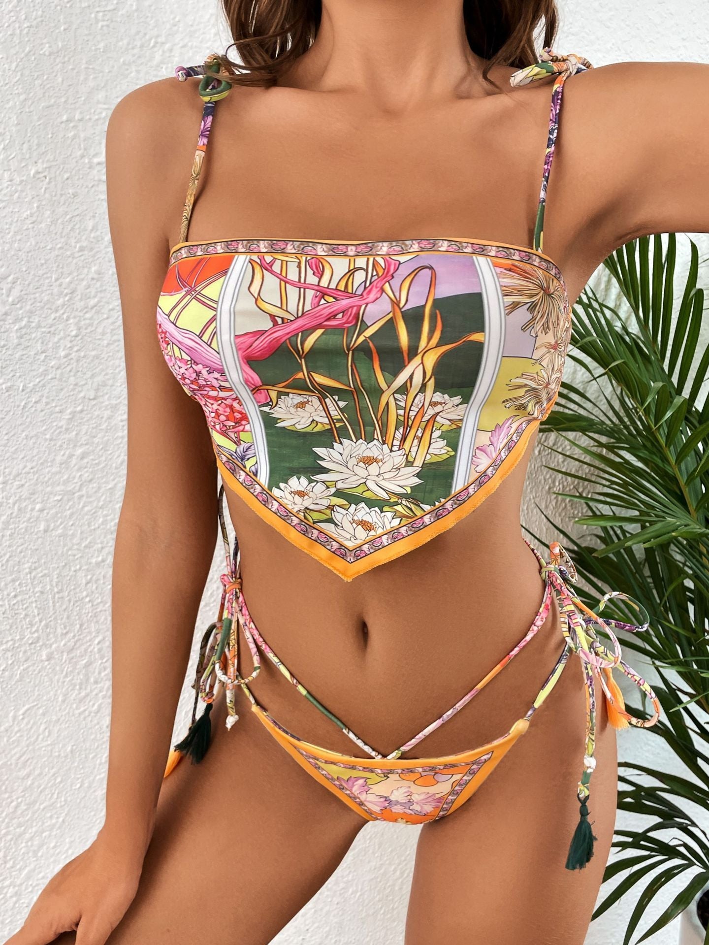 Split Sexy Bikini Swimsuit - Peek A Boo Undies