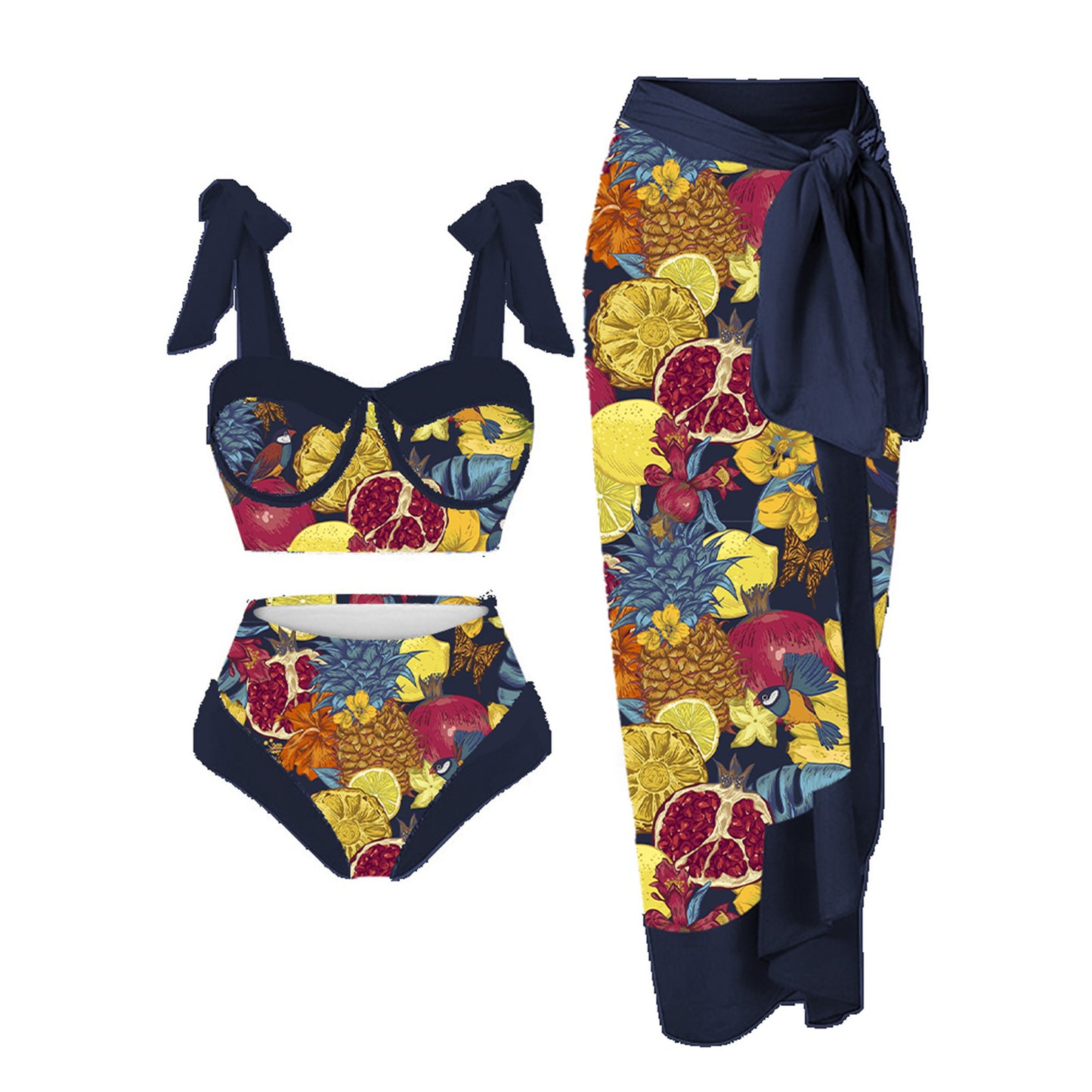 Women's Printing Split Swimsuit Suit - Peek A Boo Undies