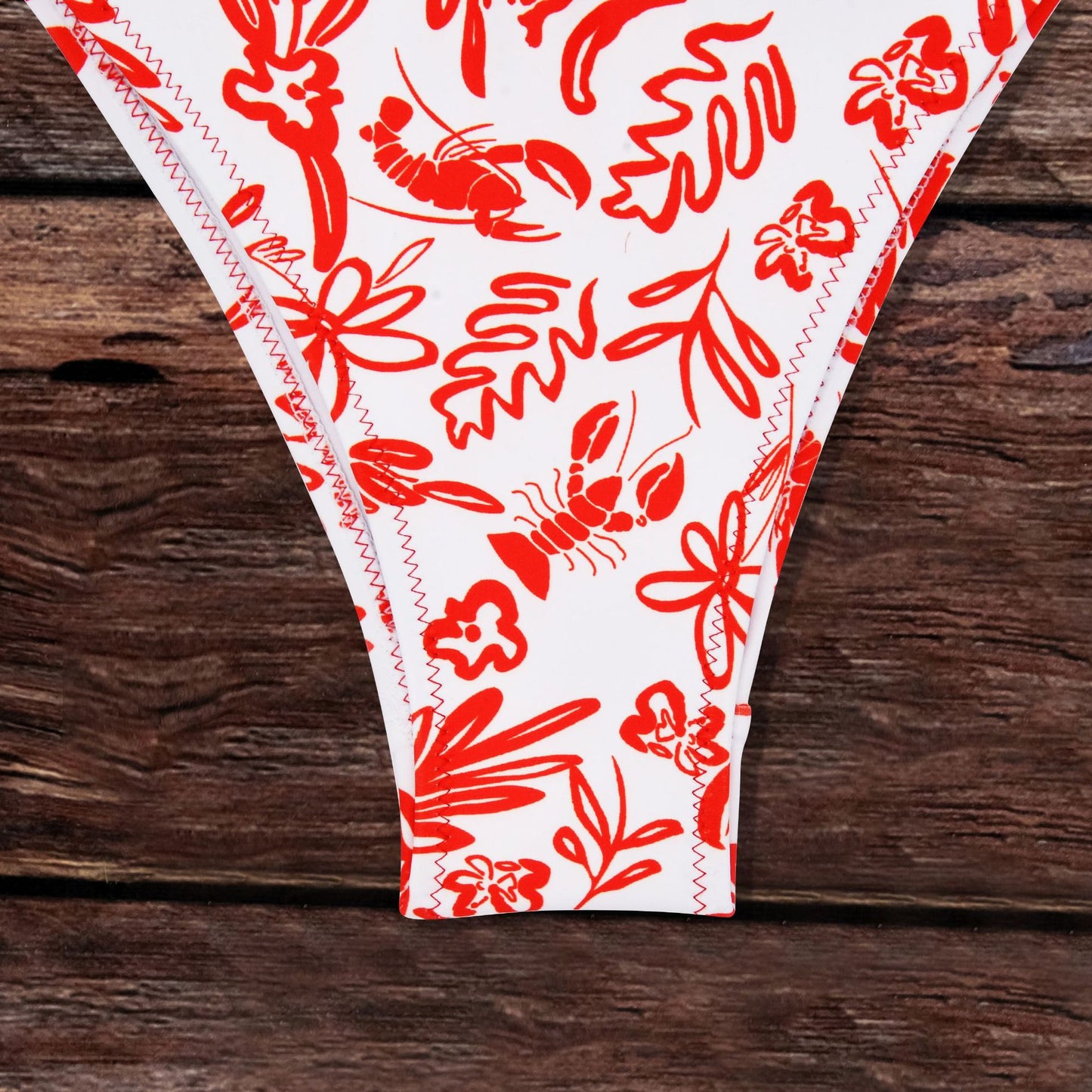 Kadın Turuncu Baskılı Bölünmüş Mayo Bikini