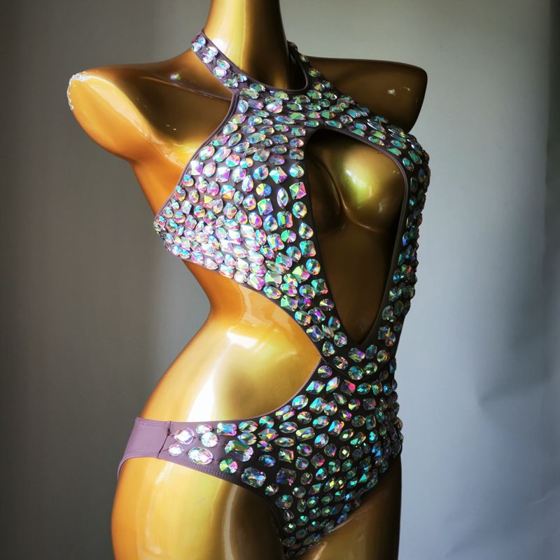 Tek parça Mesh Diamond Mayo Bikini Mayo