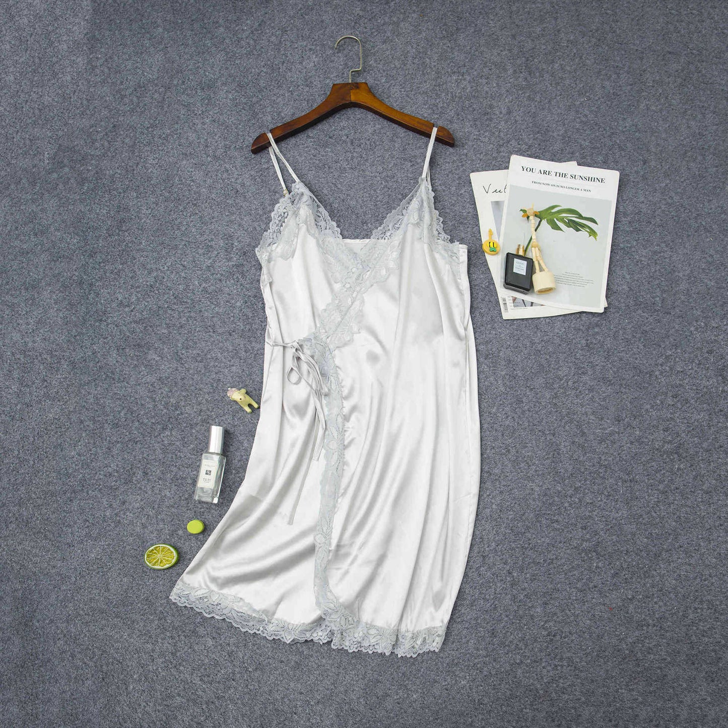 Women's Elastic Satin Nightdress Lingerie Home Pajamas Lingerie - Peek A Boo Undies