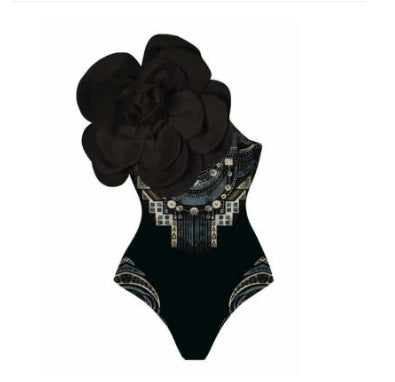 One-piece European And American Three-dimensional Flower Swimsuit - Peek A Boo Undies