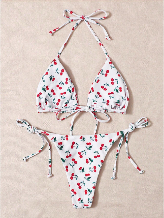 Tatil Bölünmüş Halter Bikini