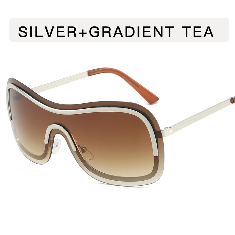 Women's Fashionable Metal Street Shot Sunglasses - Peek A Boo Undies