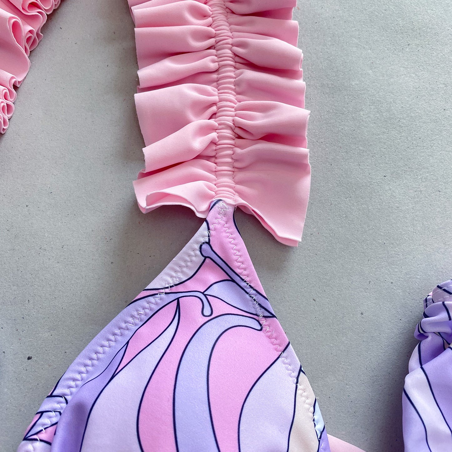 Bikini Pliseli Bölünmüş Kadın Mayo