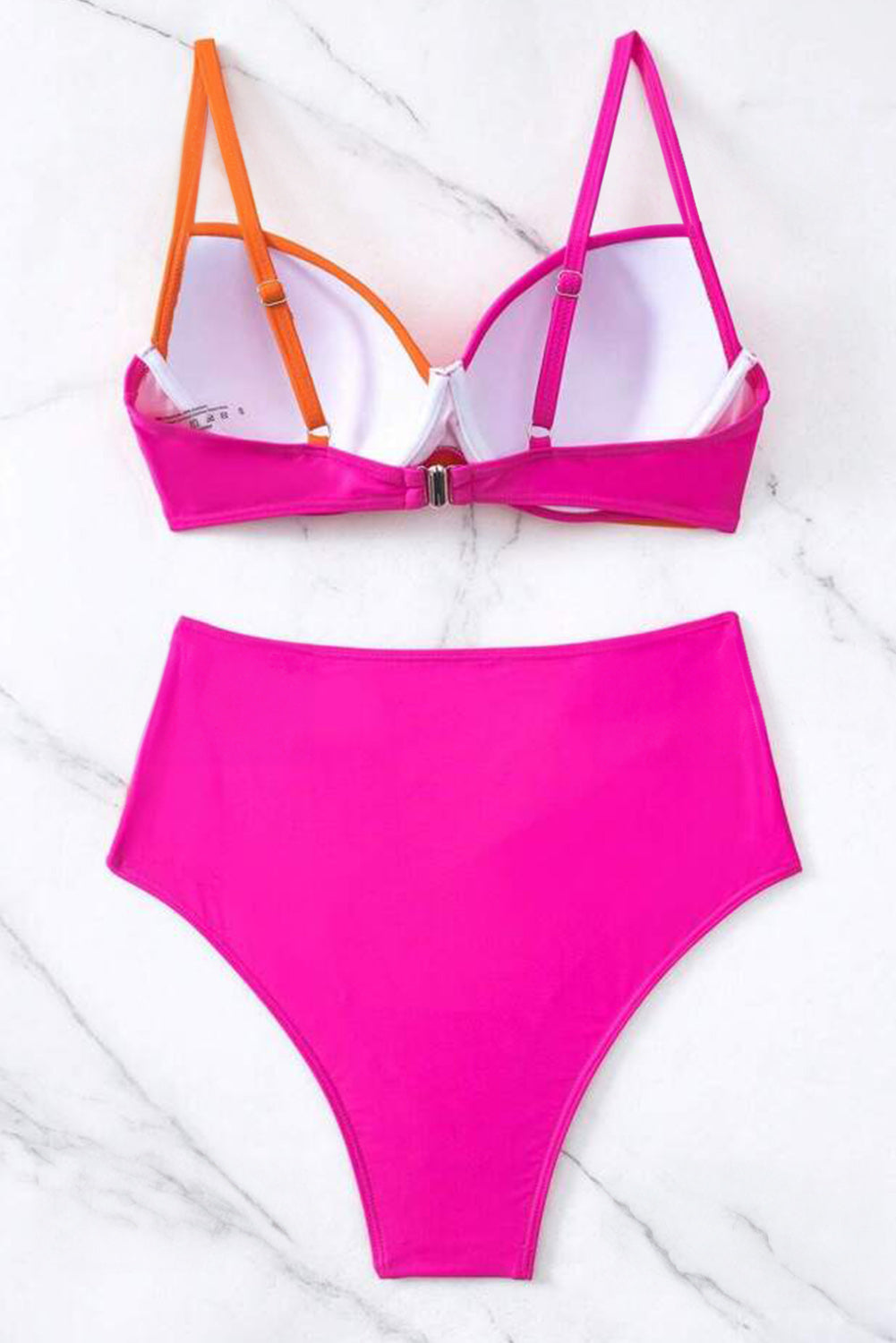 Contrast Sweetheart Neck Bikini Set - Peek A Boo Undies