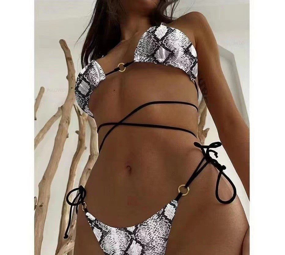 Women's Sexy Cross-border Metal Buckle Bikini Swimsuit