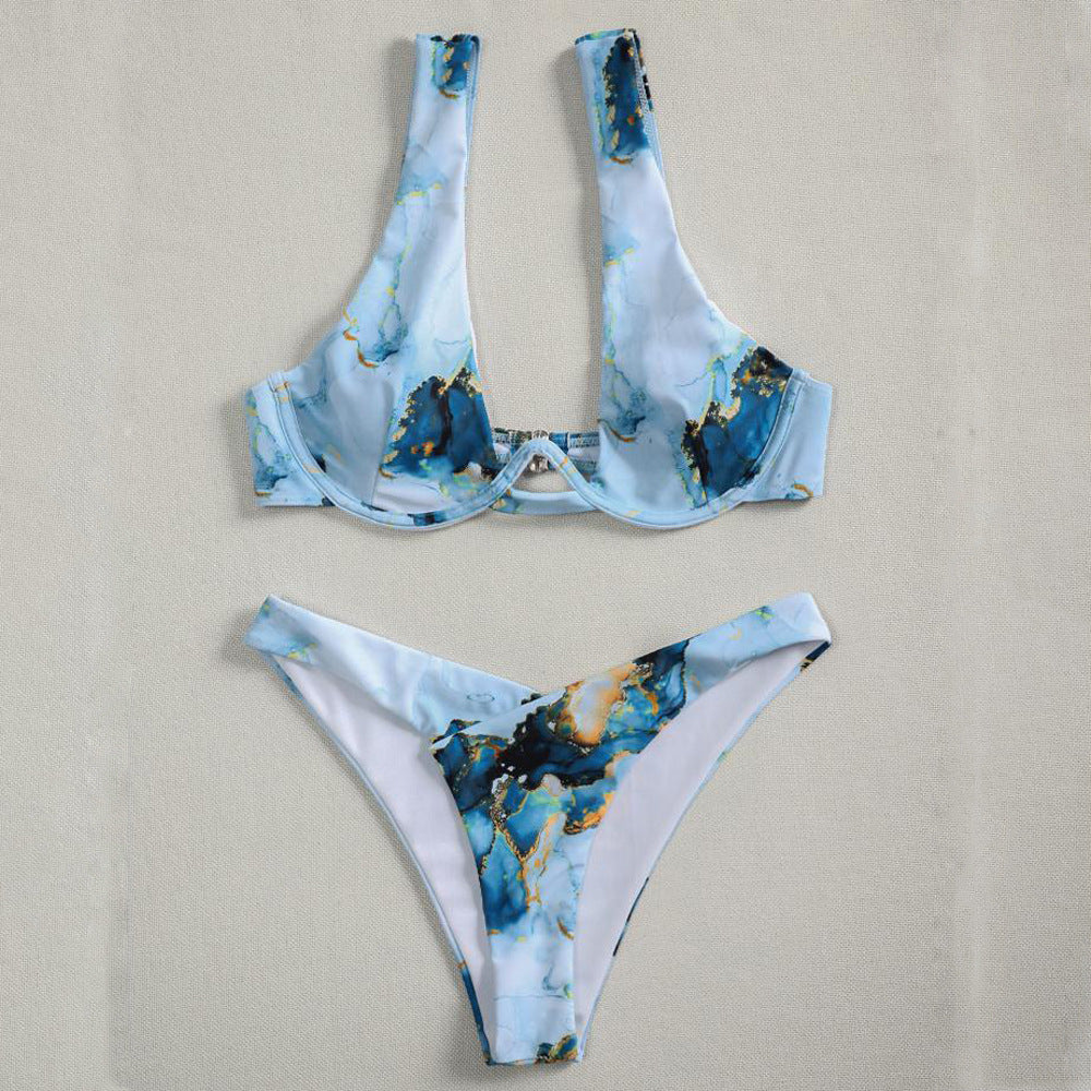 Women's Gradient Tie-dye Underwire Bikini - Peek A Boo Undies
