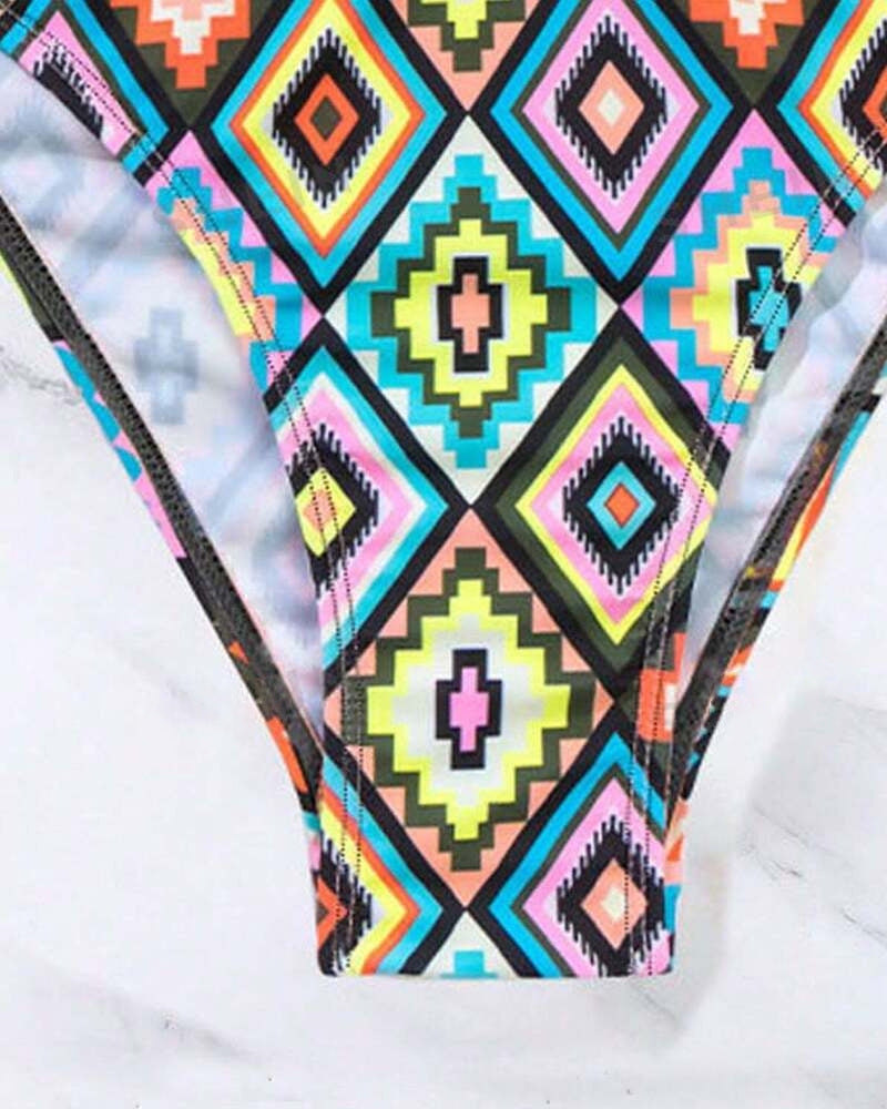 Women's High Waist With Straps Sexy Split Bikini - Peek A Boo Undies