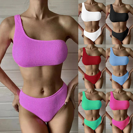 Athena Bikini Women's Solid Color Split Swimsuit