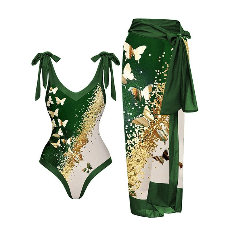 Women's Spaghetti Straps One-piece Swimsuit Suit - Peek A Boo Undies