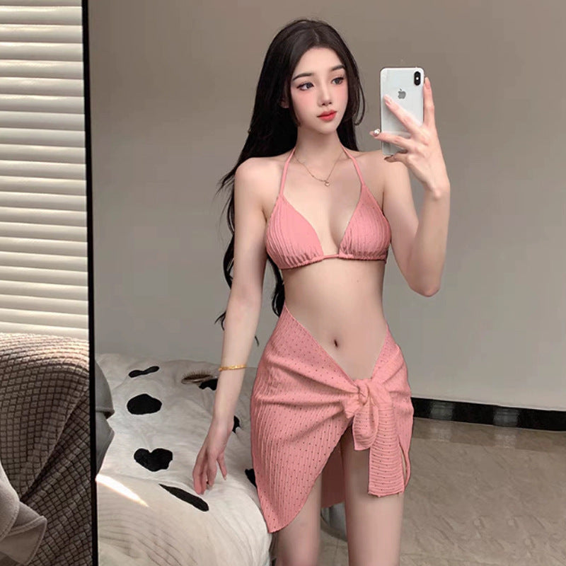 Mayo Kadın Bikini Kadın Üç Parçalı Takım Elbise Moda Etek Hollow-out