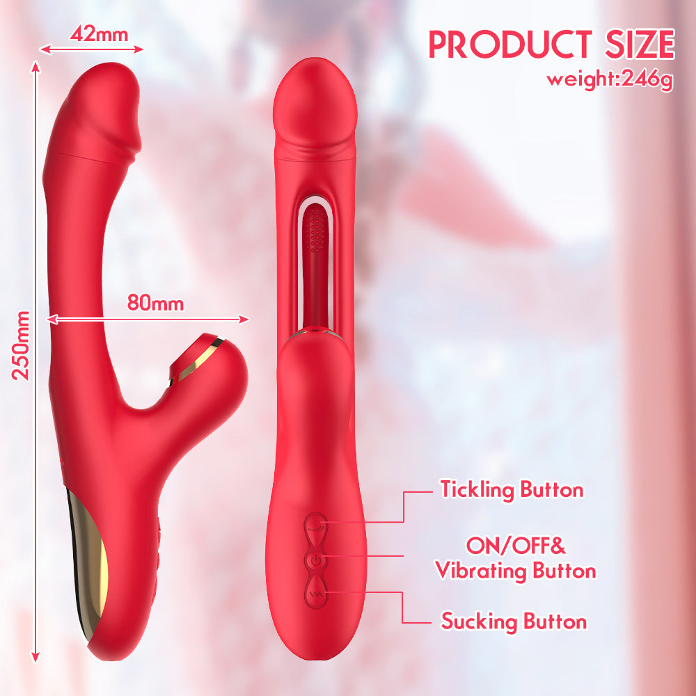 Rabbit Sexy Toys -LOVENOTE G Spot Massager For Women Clitoral Nipple Stimulation, 3 In 1 Sexy Toys With 14 Vibration & 7 Tongue Licking Flapping