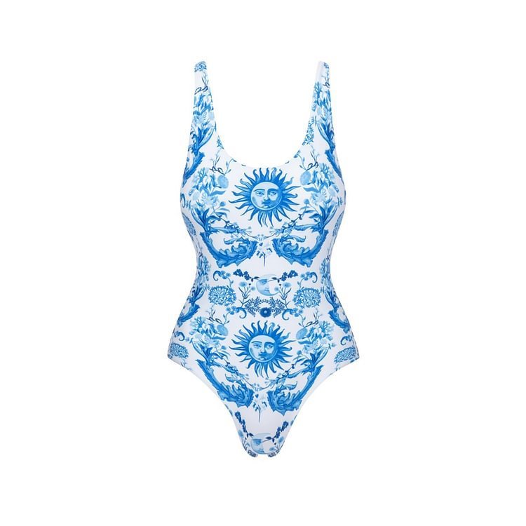 Blue Sun One-piece Swimsuit - Peek A Boo Undies