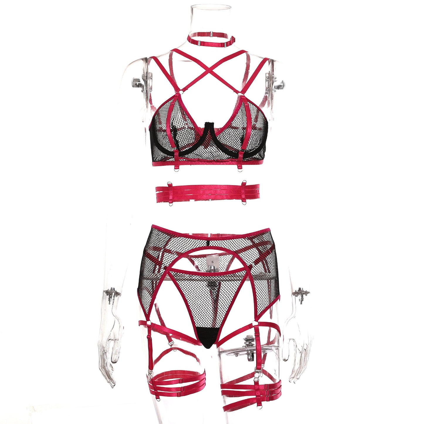 Binding Lace-up Leg Circle Hot Girl Sexy Lingerie Suit - Peek A Boo Undies