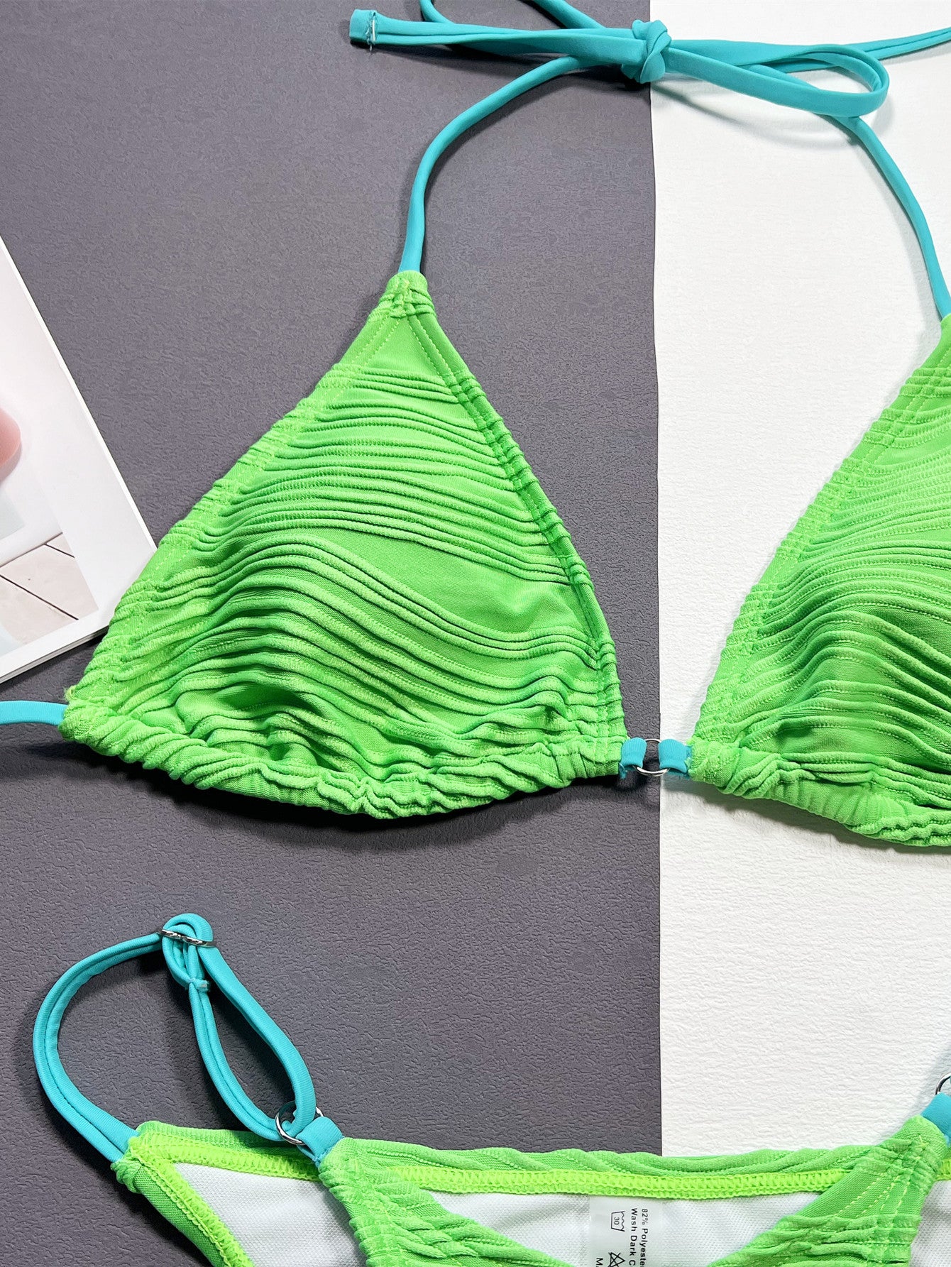 Saf Renk Bikini Kadın Ayrı Mayo