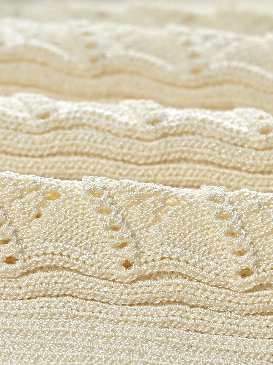 Ajurlu Yuvarlak Yaka Uzun Kollu Kazak Elbise