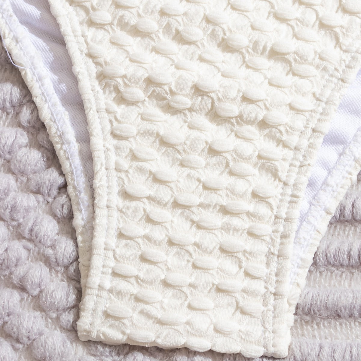 Women's Printed Large Lotus Leaf Bra Drawstring Boxer Swimsuit