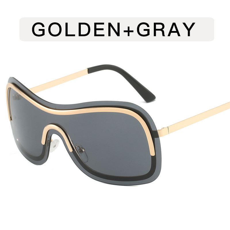 Women's Fashionable Metal Street Shot Sunglasses - Peek A Boo Undies