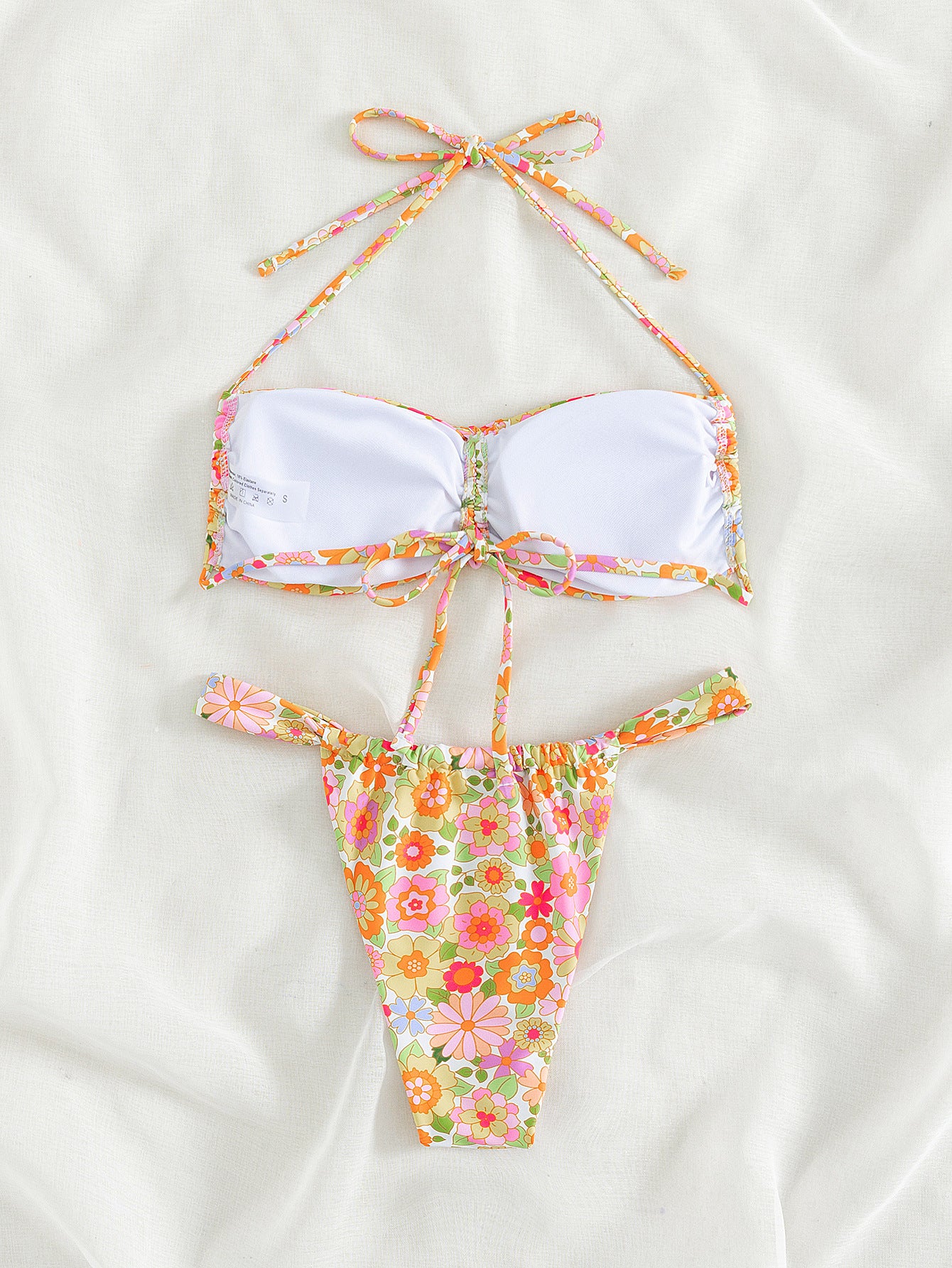 Bağcıklı Bölünmüş Bikini Kadın Mayo