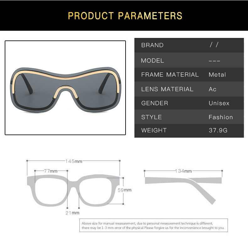 Women's Fashionable Metal Street Shot Sunglasses - Peek A Boo Undies