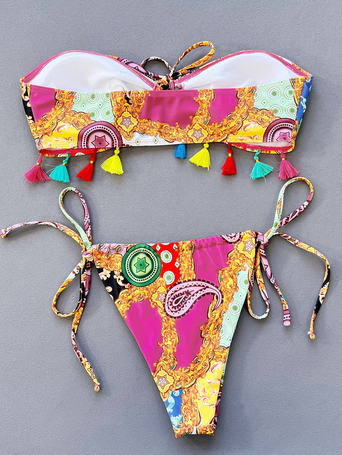 Women's Seperated Swimwear Tube Top Bikini - Peek A Boo Undies