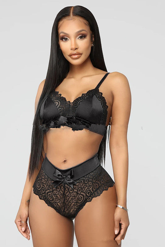 Toot Sexy Lingerie Sexy Sling Lace Bra Two-piece - Peek A Boo Undies