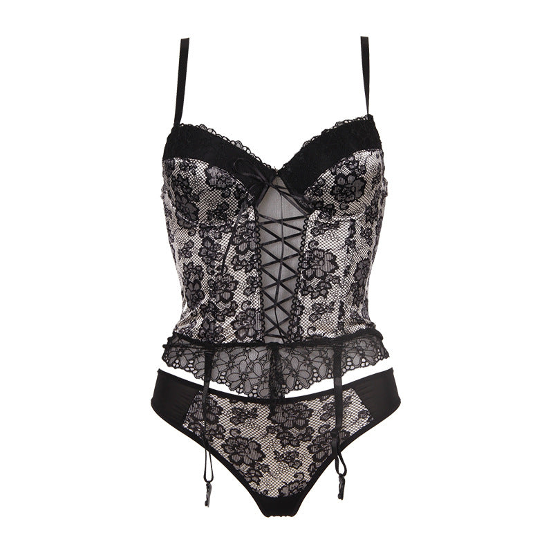 Garter Lace Retro Sexy Lingerie - Peek A Boo Undies