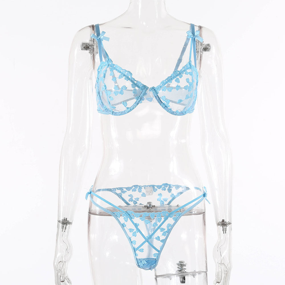 Stary Women'S Crochet Lace Perspective Bow Sexy Lingerie - Peek A Boo Undies