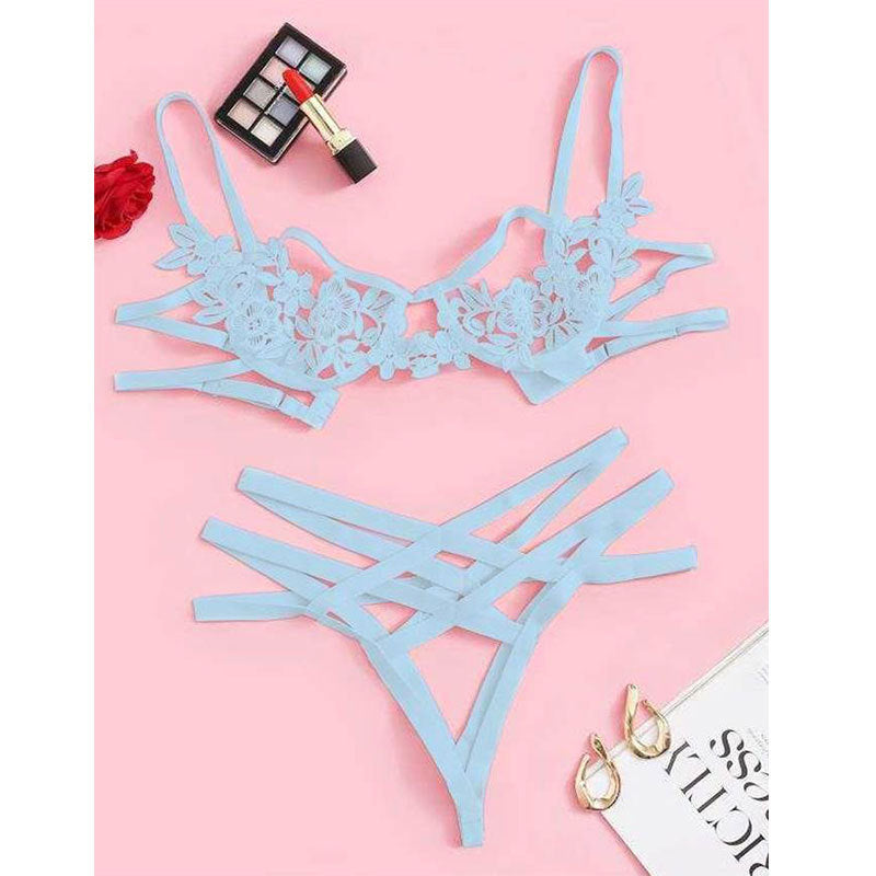 Sexy lingerie three-point suit - Peek A Boo Undies