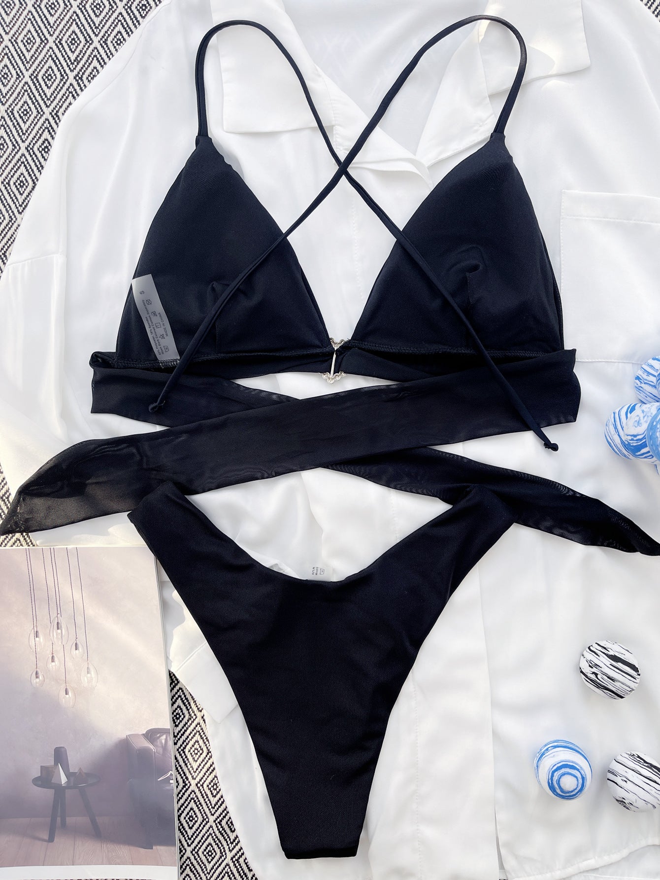 Women's New Love Bikini With Diamond - Peek A Boo Undies