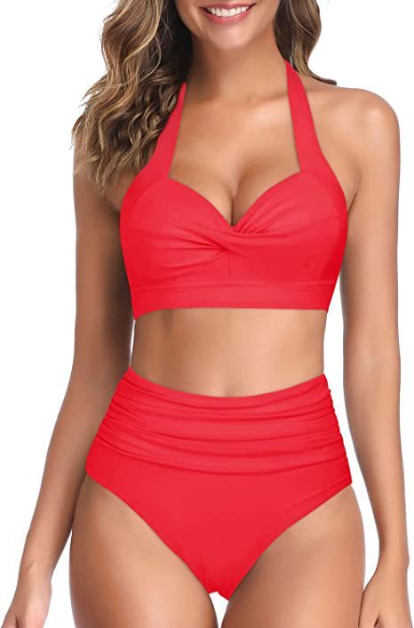 Split Bow Bikini Seaside Vacation Swimwear