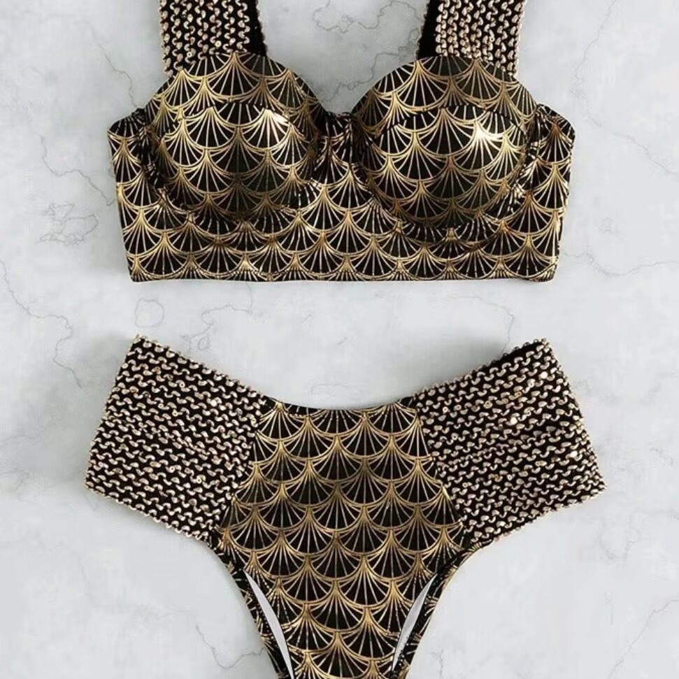 High Waist Bronze Bikini
