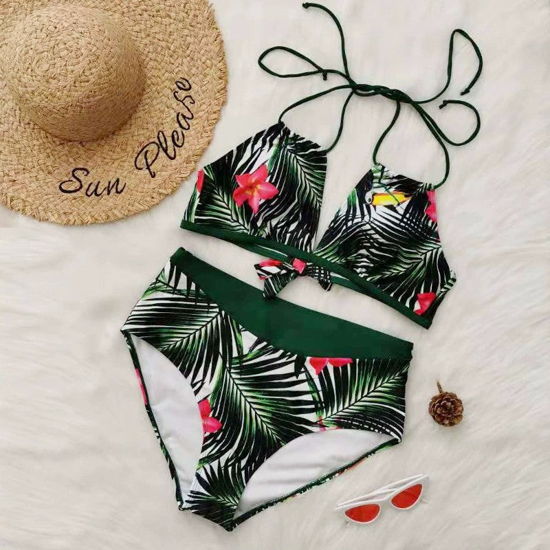 Push Up Split Large Size Bikini Swimsuit