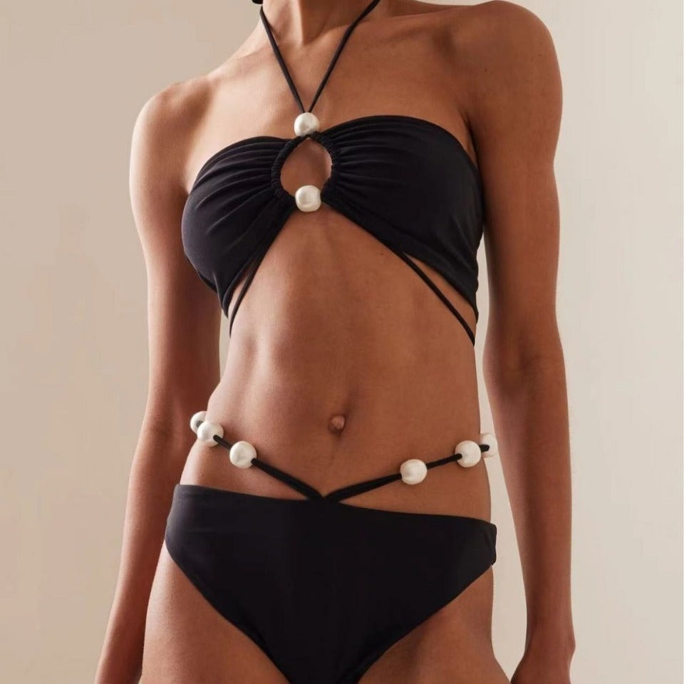 Women's Split Lace-up Bikini Swimsuit