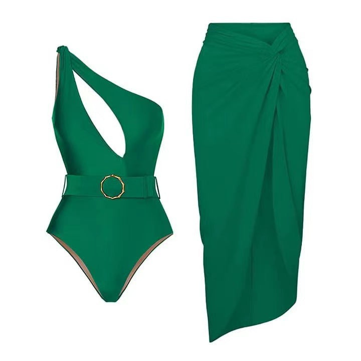 Women's Fashion Outfit Skirt One-piece Swimsuit