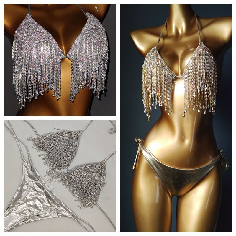 New Diamond Swimsuit Diamond Flowing Diamond Bikini Night - Peek A Boo Undies