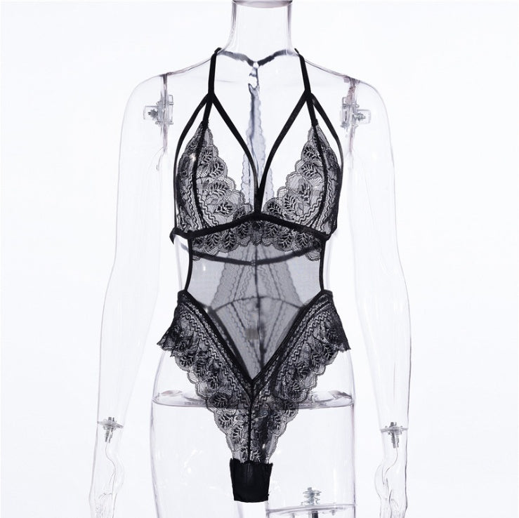 Lace Mesh Sheer Lenceria Babydoll Bodysuits