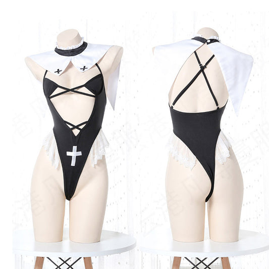 New Underwear Lace Backless Perspective One-piece Temptation Suit - Peek A Boo Undies