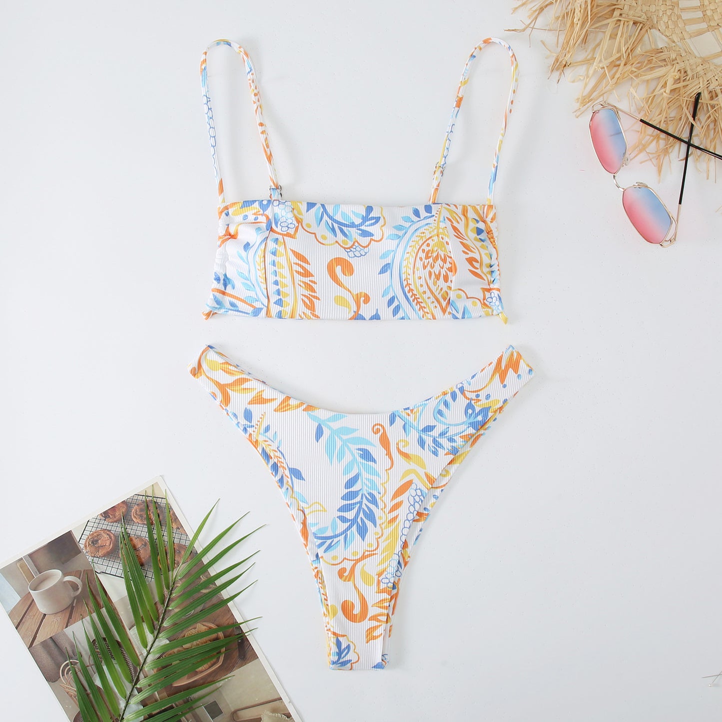 Printed Split Swimsuit European And American Swimsuit