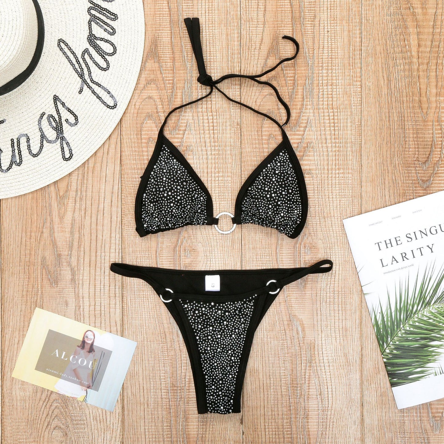 New Sexy Bikini Diamond-Studded Female Swimsuit Split Swimsuit - Peek A Boo Undies
