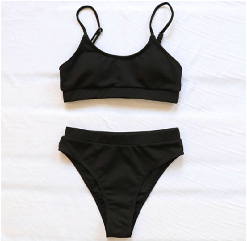 Women's Single Split Bikini Swimsuit Reveals