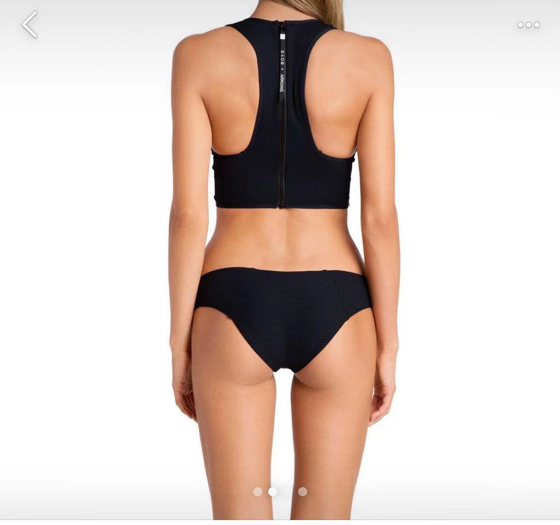 Tiger Print Sexy Zipper Bikini Split Swimsuit Women - Peek A Boo Undies