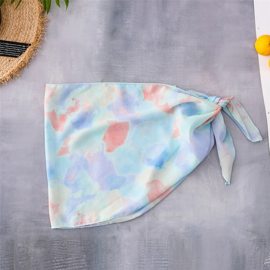 Ladies Split Swimsuit Tie-dye Sexy Bikini - Peek A Boo Undies